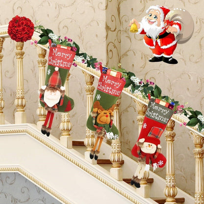 2024 Xmas 3D Plush Big Stockings Set