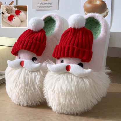 Cozy Santa Claus Plush Slippers