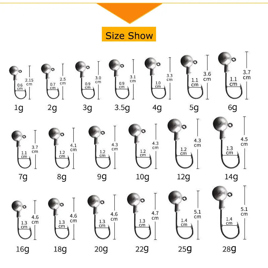 JYJ Fishing Crank Jig Head Hooks