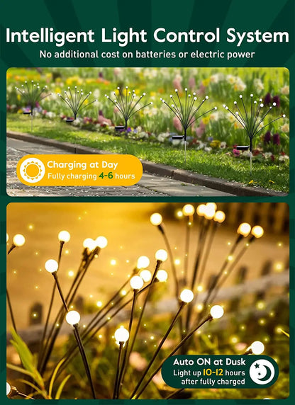 8 LED Solar Firefly Lights