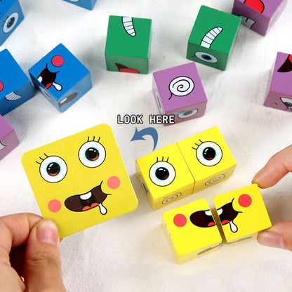 Kids Face Change Building Blocks