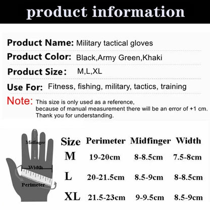 Tactical Fingerless Military Gloves