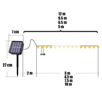 100 LED Solar Fairy Lights