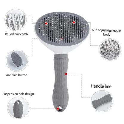 Self-Cleaning Pet Hair Remover Brush