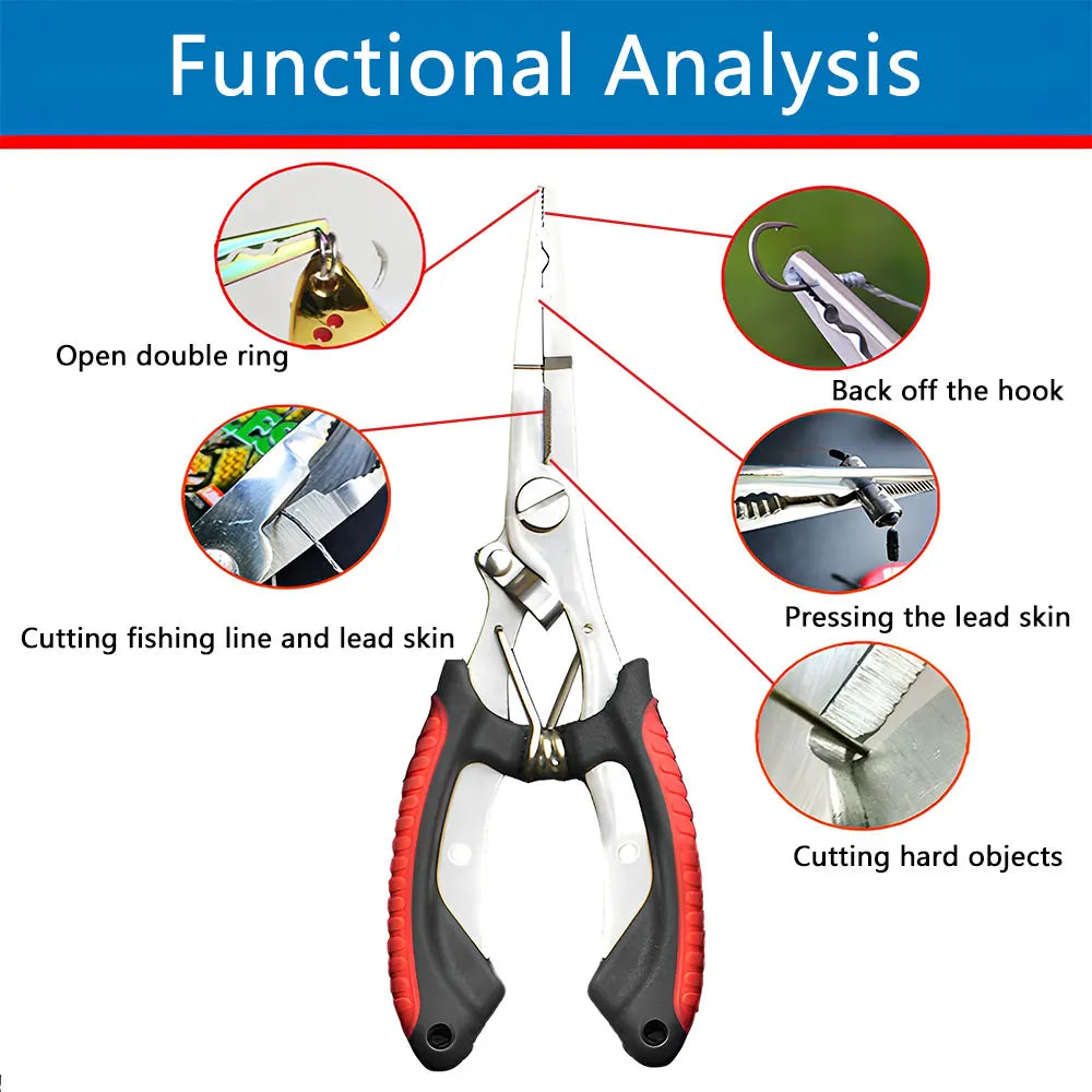 Fish Pliers with Ergonomic Grip