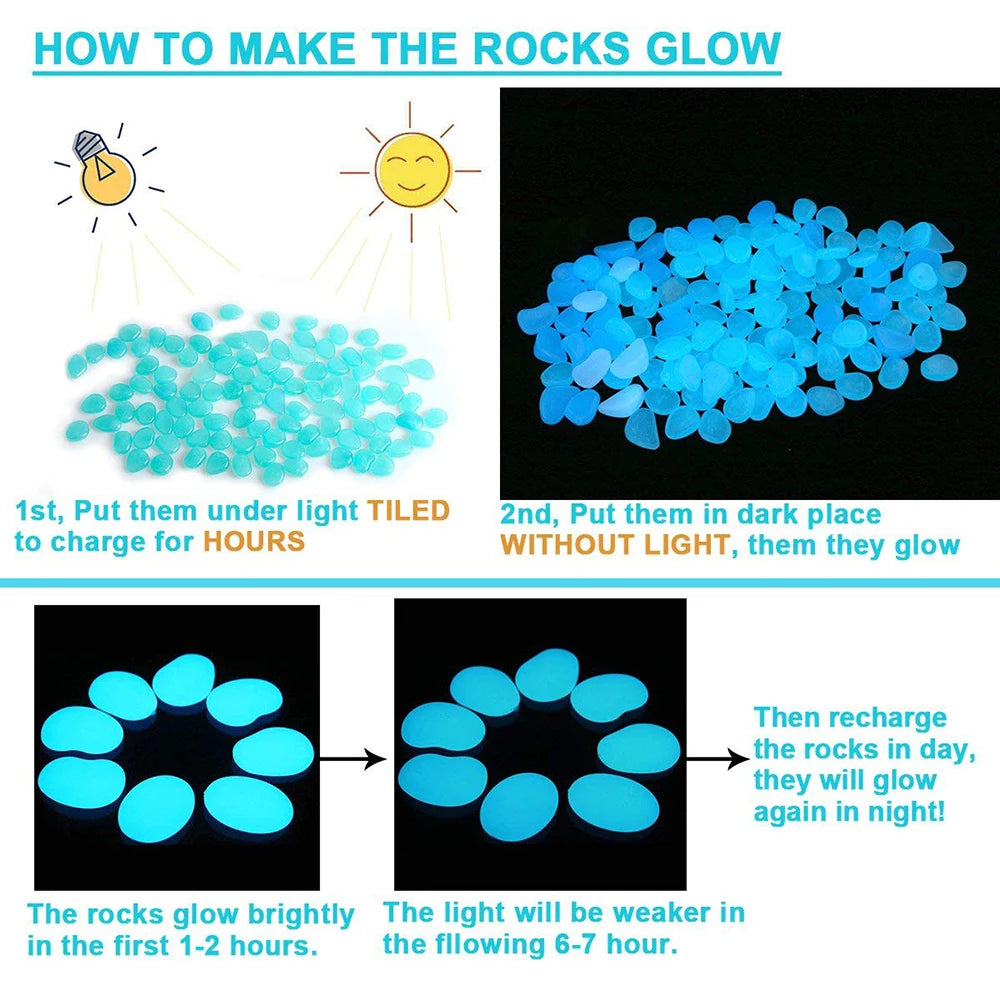 Glow Pebbles for Garden Decor