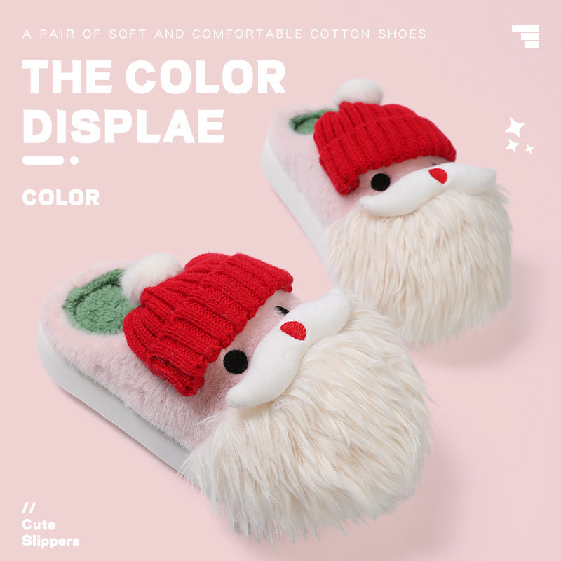 Cozy Santa Claus Plush Slippers